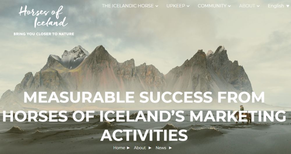 Horses of Iceland’s successful marketing activities